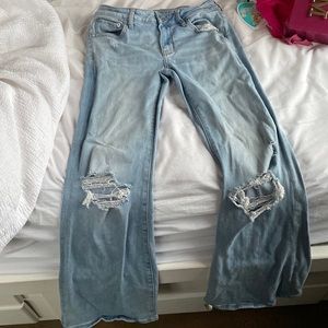 american eagle low rise flare jeans